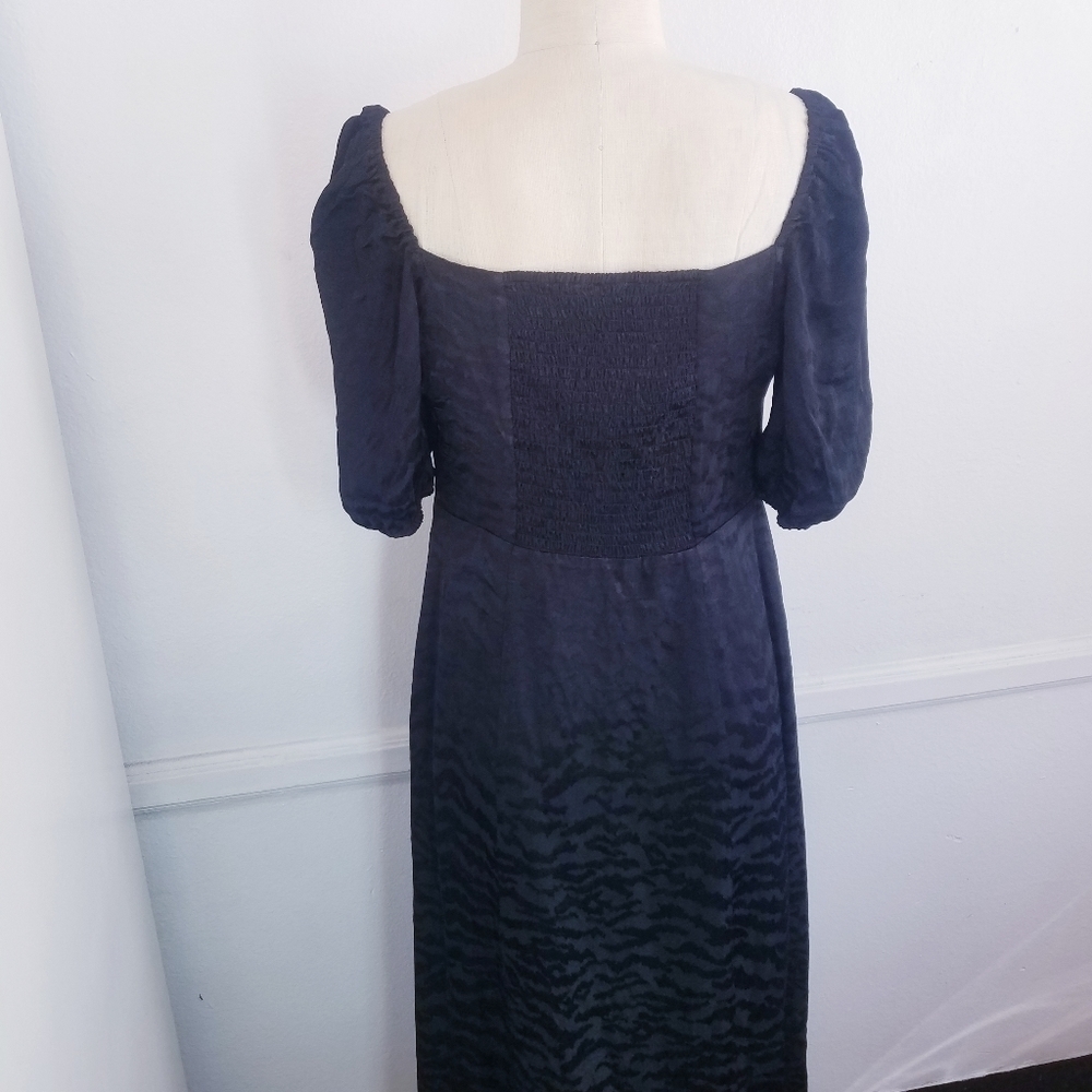 Good American | Sweetheart Neckline Black Midi Dress L, Black‎ - Picture 7 of 10